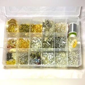 Mixed Assortment of Metal Beads and Findings